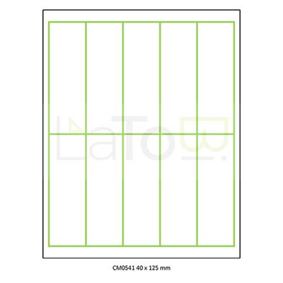 ETICHETTA ADESIVA A4 APPTAC BIANCA FORMATO 40x125 mm 100fg