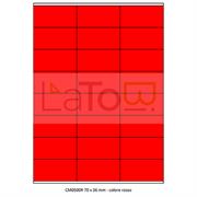 ETICHETTA ADESIVA A4 APPTAC ROSSO FORMATO 70x36 mm 100fg