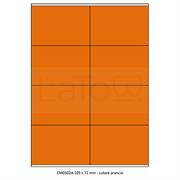 ETICHETTA ADESIVA A4 APPTAC ARANCIO FORMATO 105x72 mm 100fg