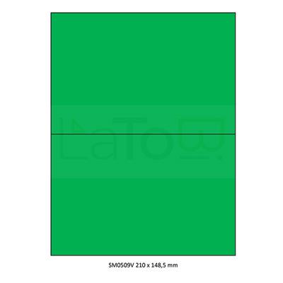 ETICHETTA ADESIVA A4 APPTAC VERDE FORMATO 210x148,5 mm 100fg