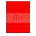 ETICHETTA ADESIVA A4 APPTAC ROSSO FORMATO 70x37 mm 100fg