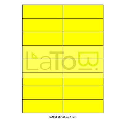 ETICHETTA ADESIVA A4 APPTAC GIALLO FORMATO 105x37 mm 100fg