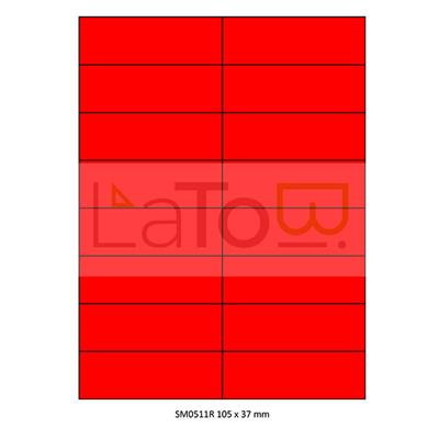 ETICHETTA ADESIVA A4 APPTAC ROSSO FORMATO 105x37 mm 100fg