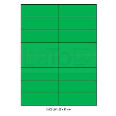 ETICHETTA ADESIVA A4 APPTAC VERDE FORMATO 105x37 mm 100fg