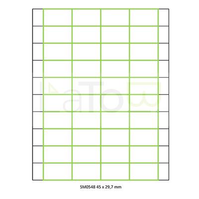 ETICHETTA ADESIVA A4 APPTAC BIANCA FORMATO 45x29,7 mm 100fg