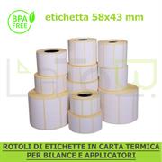 ETICHETTE TERMICHE BILANCIA mm 58x43 ANIMA 40mm IN ROTOLI DA 1000pz